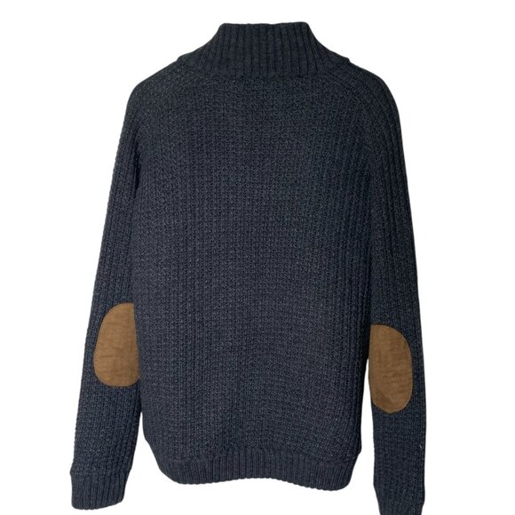 American Stitch quilt lined cardigan sweater coat jacket elbow patch L mens NWT - Picture 9 of 11